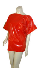 PVC Tee Shirt T Top Plastic Roleplay Mens Womens Vinyl Clothing BDSM Non-Binary