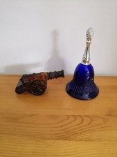 Vintage Avon Cannon Aftershave Bottle and Avon Bell Shape Glass Bottle