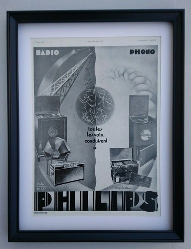 Phillips radio art deco advert - radio,