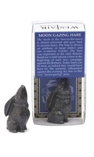 Mini moon gazing hare ornament - hare,