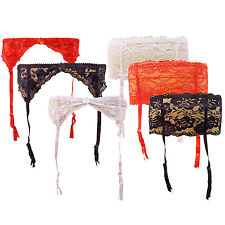 NEW WOMENS LADIES WIDE / DEEP OR NARROW LACE LACEY SUSPENDER BELT FANCY DRESS 