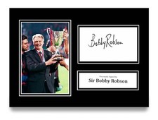 Sir Bobby Robson Signed A4