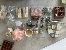 Mixed box of stones and antiques - onyx marble , hell, quartz, amethyst, agate