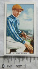 1936 Gallaher Famous Jockeys No. 38 J. Marshall