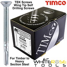 TIMCO Self Drilling TEK Screws Timber Heavy Section Steel Wing Tip Zinc Phillips