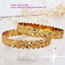 Indian Gold Plated Ladies Bangles Polki Design Bollywood Bracelet 2.4 2.6 2.8