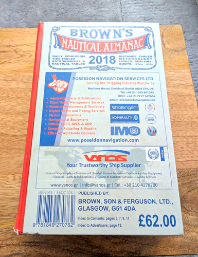 Brown nautical almanac 2018 - brown's,