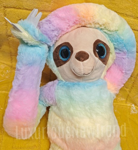 New 75cm rainbow sloth soft - new,