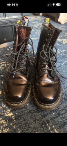 Martens black leather - black,