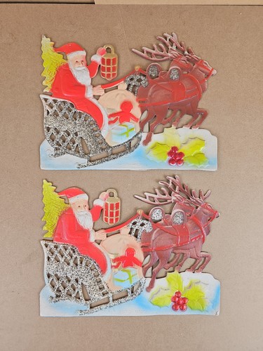 Vintage santa sleigh - santa,