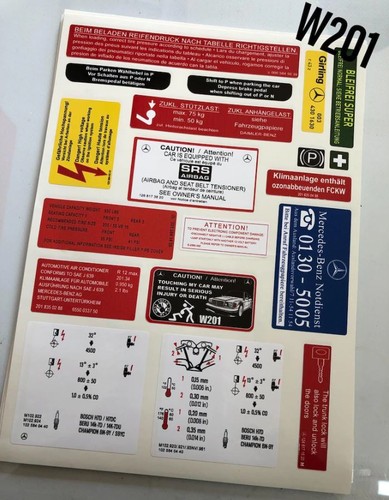 Mercedes benz w201 - decal, set