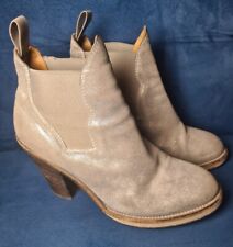 ACNE Silver Suede ankle boots Size 38 RRP$1100