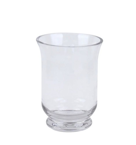Clear glass hurricane vase - glass,