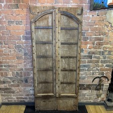 Pair Of Vintage Wooden Door Shutters - Medieval Style - Rustic Feature