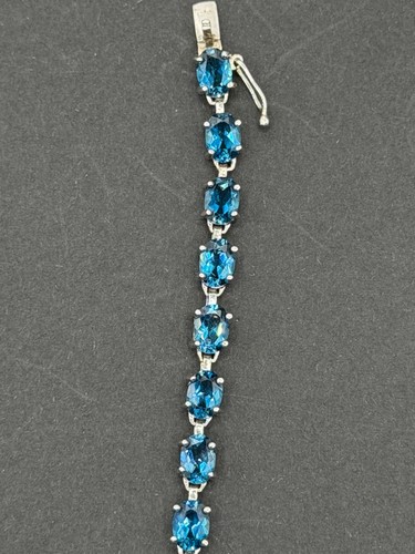 Genuine blue topaz tennis - blue,