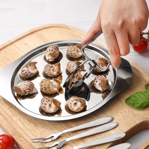 Snail pan stainless steel - snail, tray
