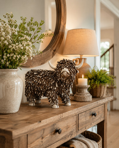 Standing highland cow - highland, ornament
