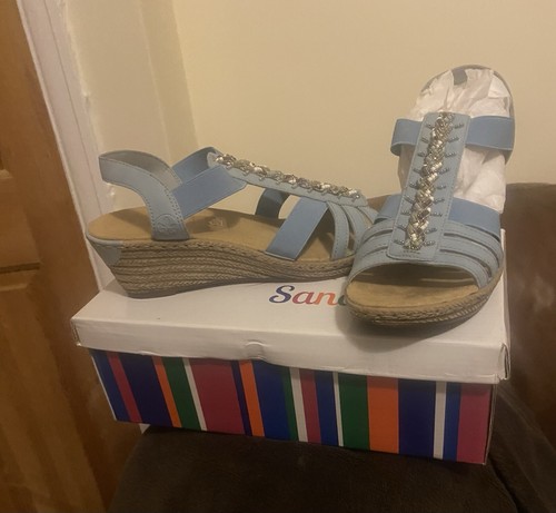 Lovely pale blue - blue, sandals