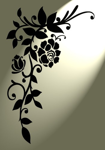 Vintage stencil shabby - vintage, chic