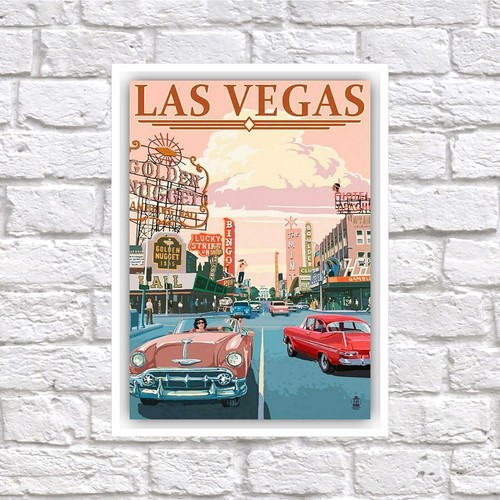 Las vegas retro tin - las, art