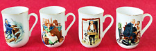 Norman Rockwell Artwork Designs, Museum Collections Inc, Set of 4 Vintage Mugs