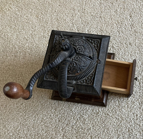 Antique coffee grinder - grinder, handle