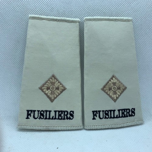 Fusiliers white rank slides - fusiliers,