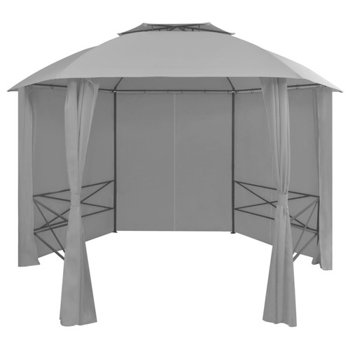 Gazebo hexagonal anthracite - gazebo,