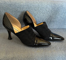 vintage retro 1995 Roberto Vianni italian black high heel shoes size 37