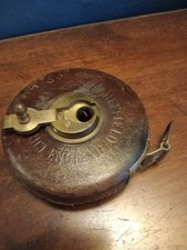 Vintage Leather Chesterman Sheffield Imperial & Link 33ft Pocket TAPE MEASURE