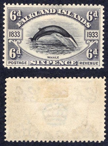 Falkland sg133 centenary - falkland, 6d