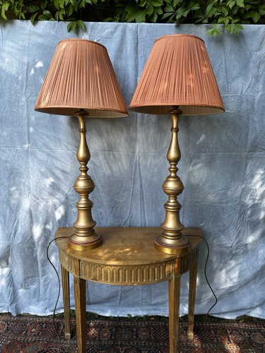 Pair very tall vintage gilt - very,