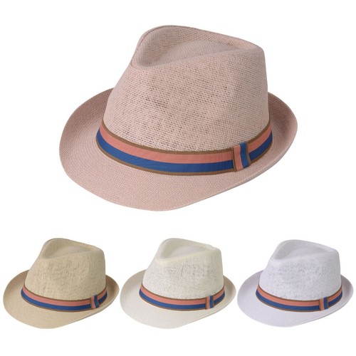 Mens straw trilby sun - trilby, hat