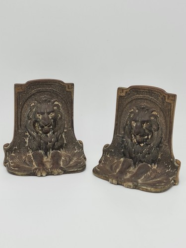 Antique pair figural lion - antique,