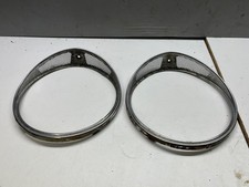 CLASSIC CAR CHROME HEADLIGHT RINGS X2