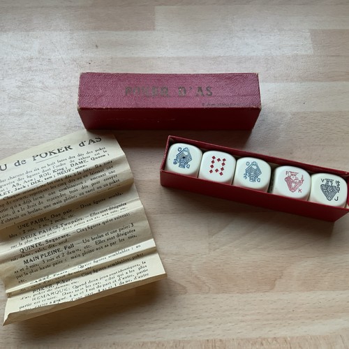 Vintage poker dice set - vintage, –