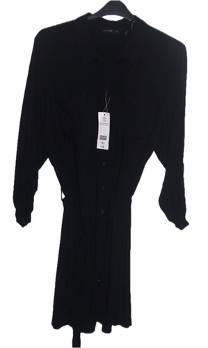 Tesco black shirt dress - black,