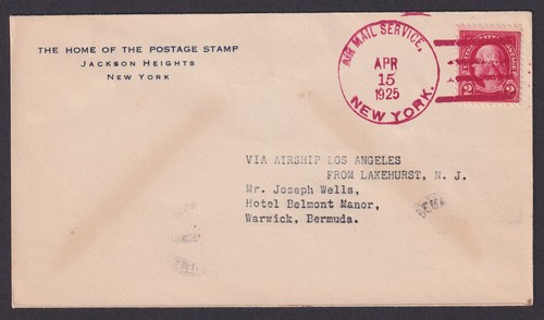 Usa 1925 air mail cover - usa,