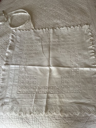 Vintage white linen table