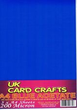 A4 Blue Acetate 200 Micron x 5