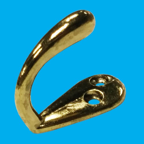 Brass plated coat hooks - 4x,