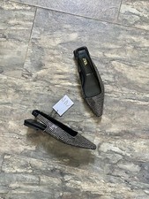 Zara Black Slingback Flat