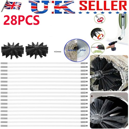 28pcs chimney sweep set 6in - chimney,
