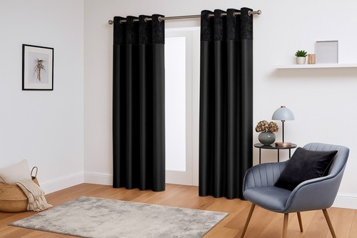 Curtains crushed velvet top - curtains,