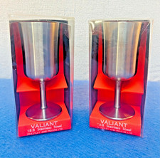 2x Stainless Steel Wine