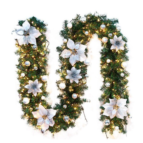 Christmas garland 9ft deluxe - garland,