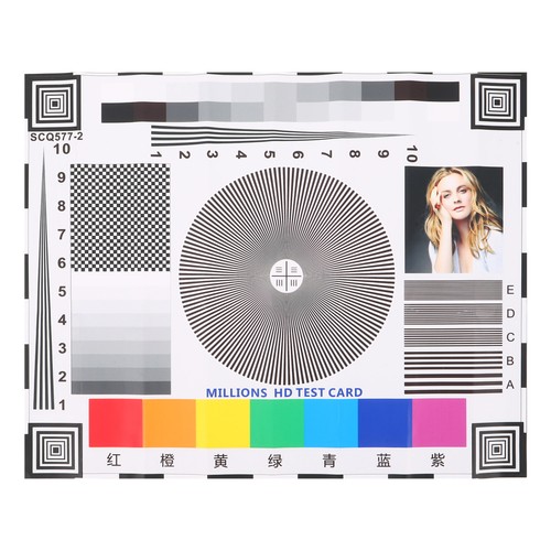 Camera focus adjustment card - focus,