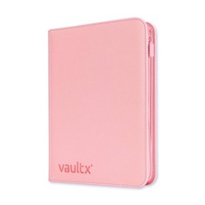 Vault X  - Premium 9 Pocket Exo-Tec Zip Binder - Just Pink - NEW IN HAND