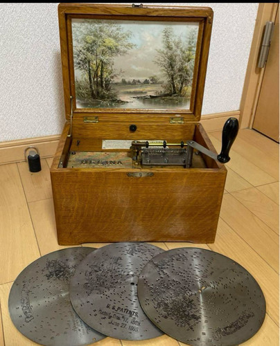Antique regina disc music box - antique,