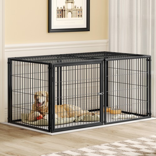 Iron large dog kennel - ,